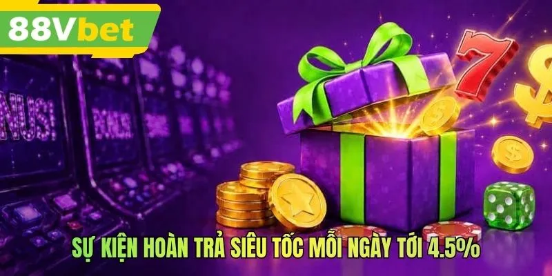 Sự kiện hoàn trả siêu tốc mỗi ngày tới 4.5%